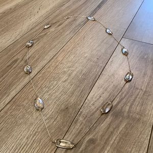 Translucent stone necklace